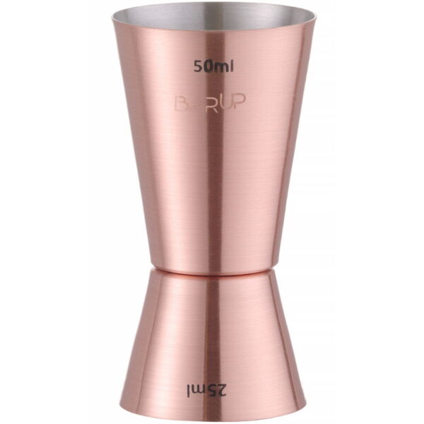 Jigger 25 + 50 Ml Rustfrit Stål Kobberbelægning