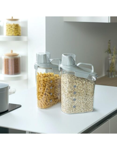 Scandinavian Collection - Container with Measuring cup - 2 pack