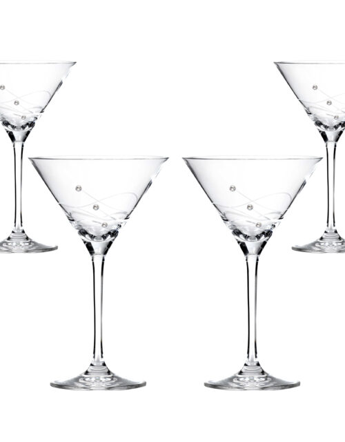 Clio Cocktailglas med Swarovski krystaller - 4 stk.