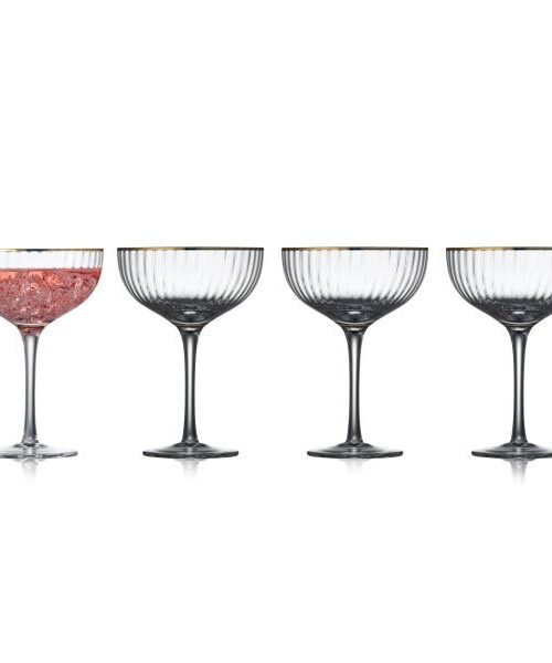 Lyngby Glas Palermo Gold Cocktailglas 31,5cl. - 4 stk.