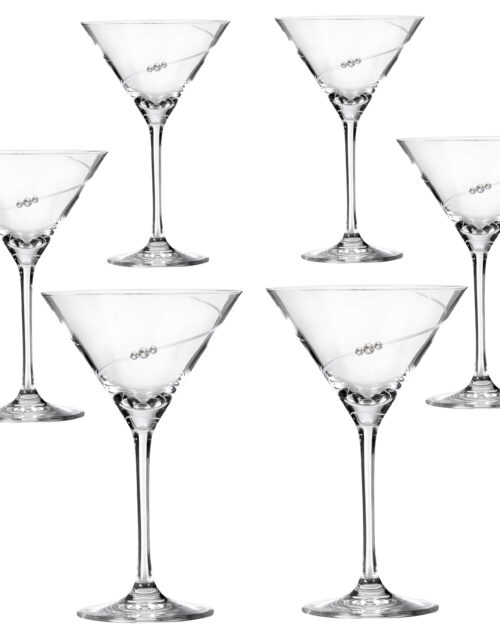 New Pen Cocktailglas med Swarovski krystaller - 6 stk.