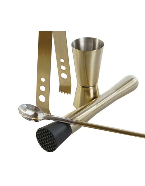 Cocktailsæt - gylden rustfrit stål, 500 ml (8 × 8 × 21 cm)