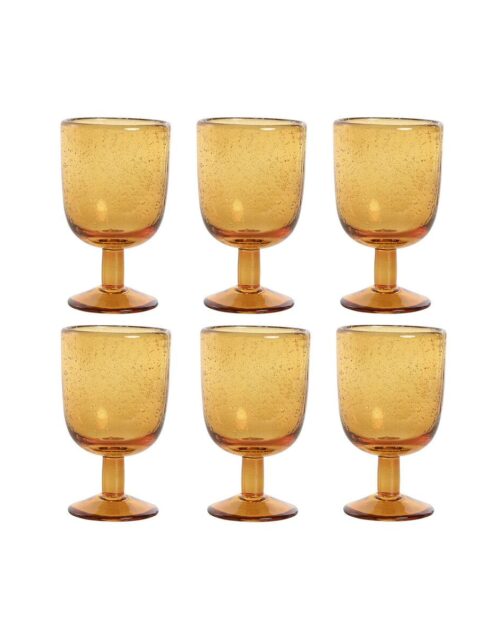 Cocktailsæt - ravfarvede krystalglas 300 ml (6 stk.)