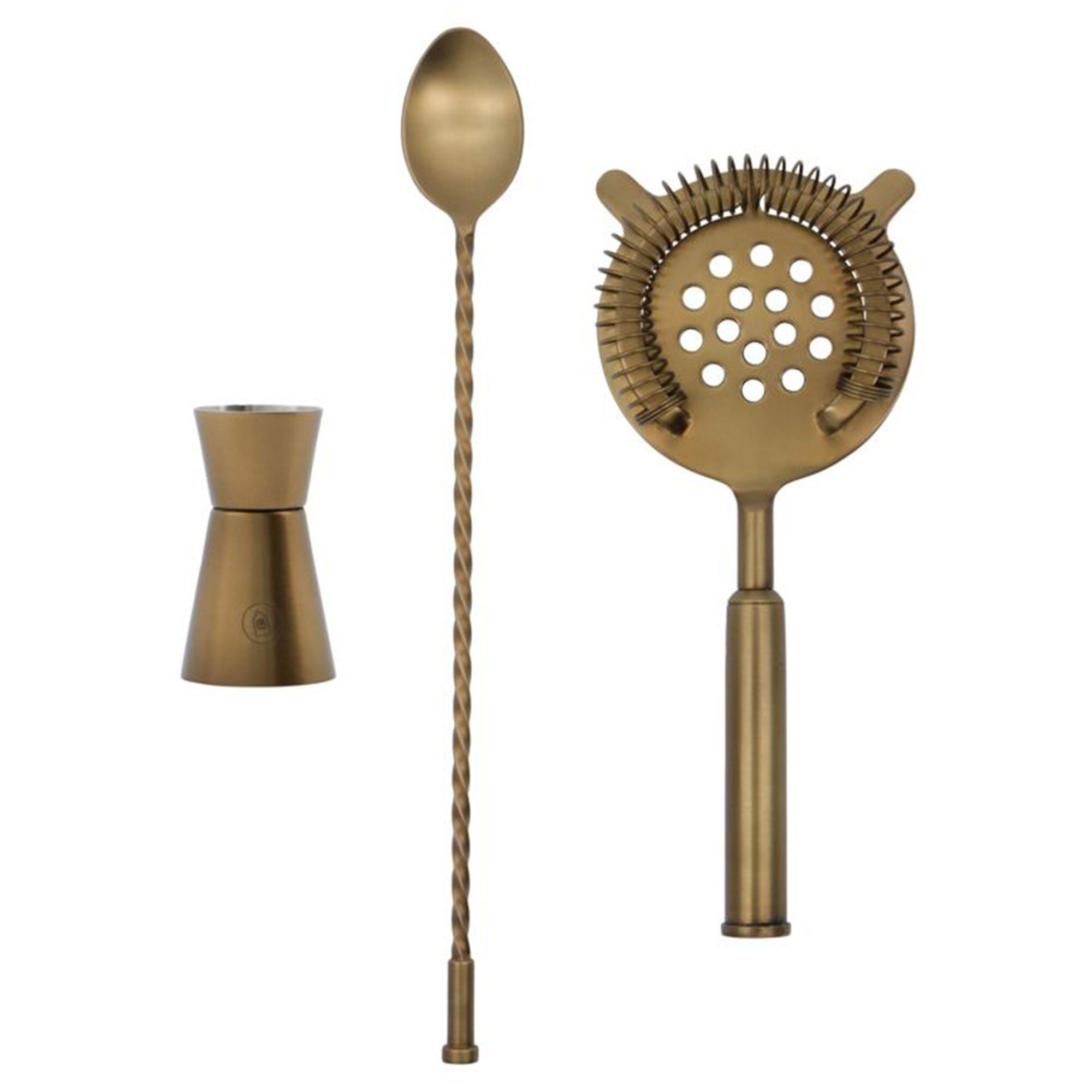 House doctor Baar cocktailsæt, antik messing